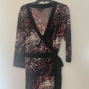 Style & Co. Black and Red Midi Dress